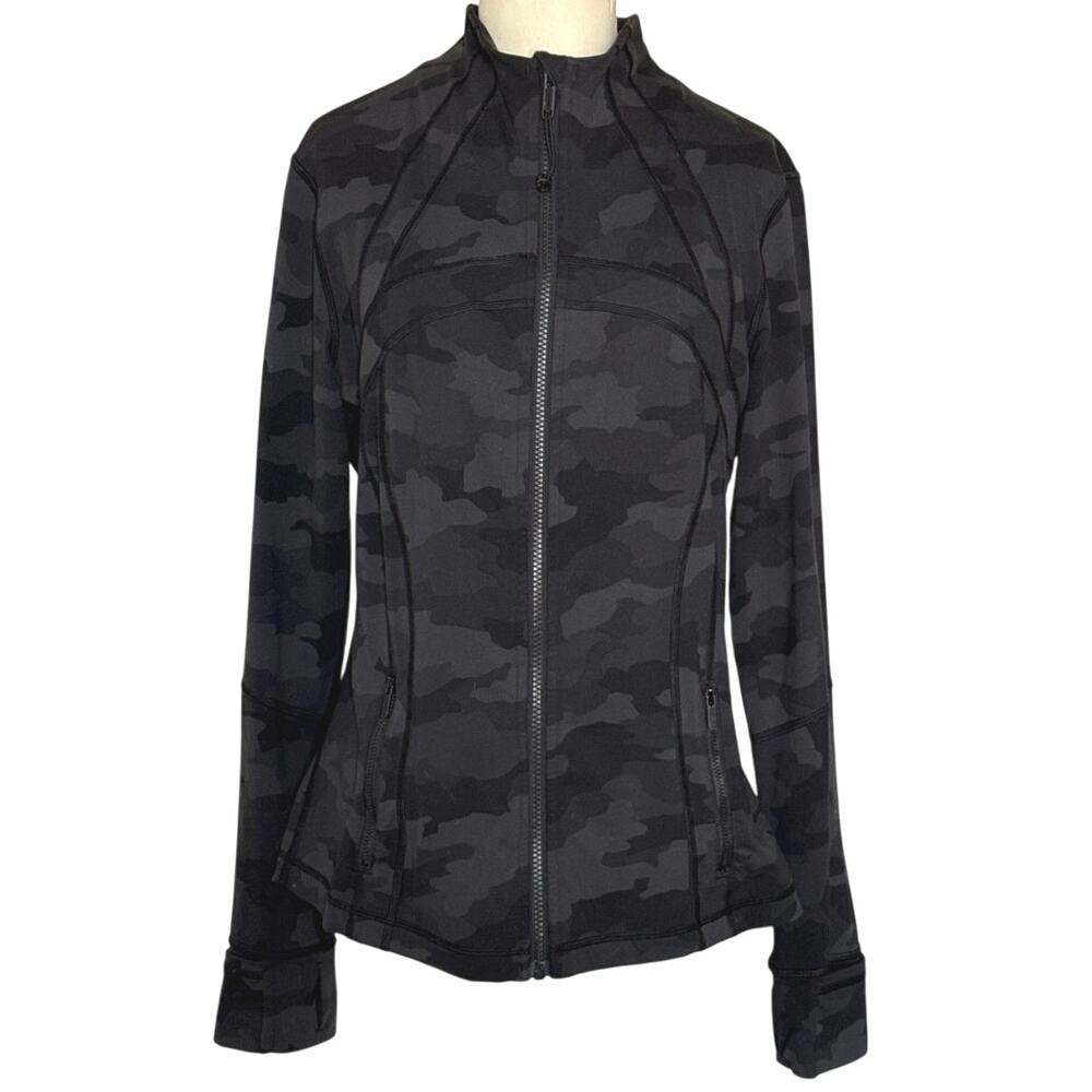 Lululemon Define Jacket Heritage 365 Camo Deep Coal Multi Size 10 W4AWFS *EUC - Picture 2 of 12